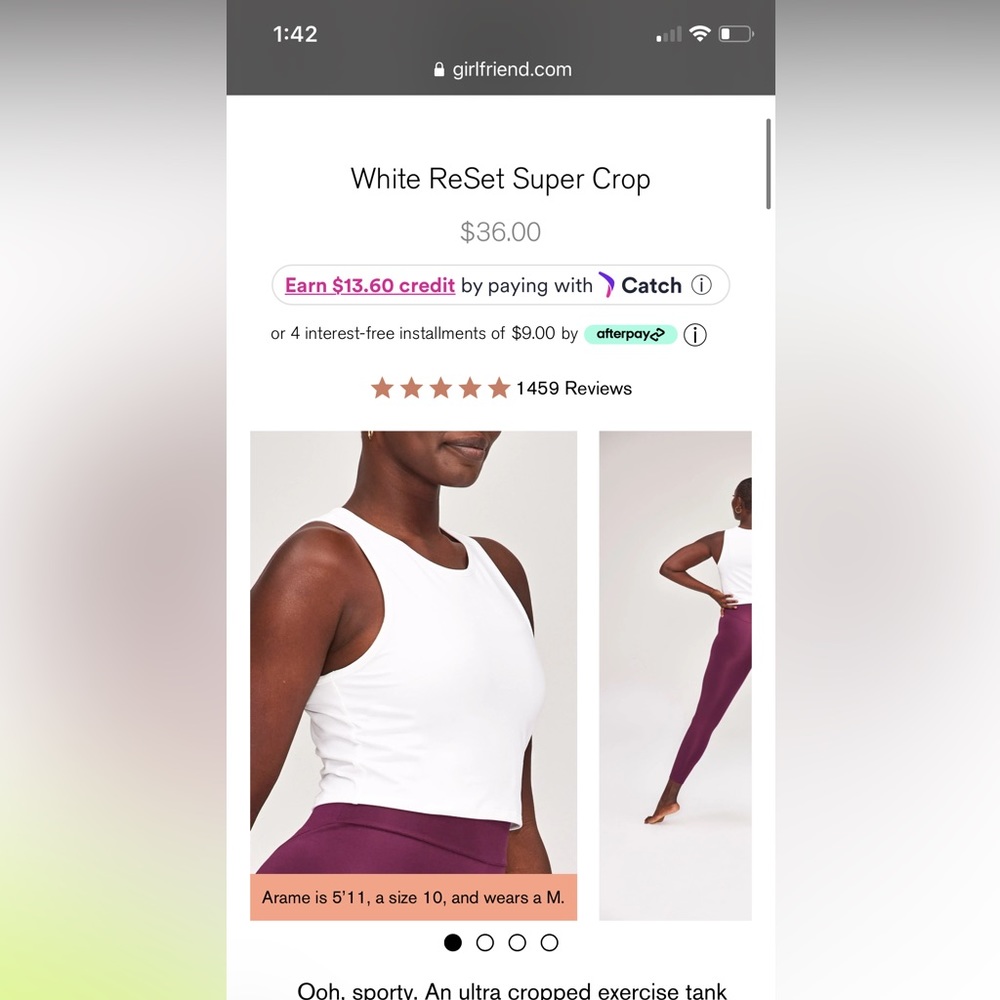 White ReSet Super Crop Top